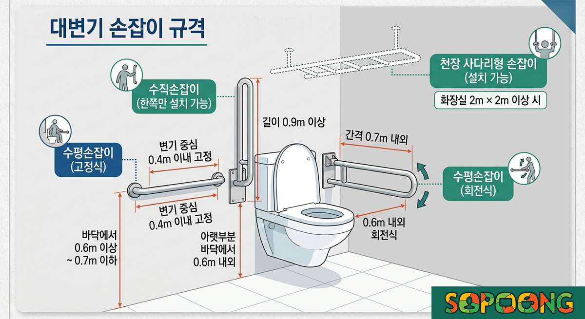 disabled-toilet-grab-bar-installation-specifications-02 장애인 화장실 수직·수평 안전손잡이 설치 기준